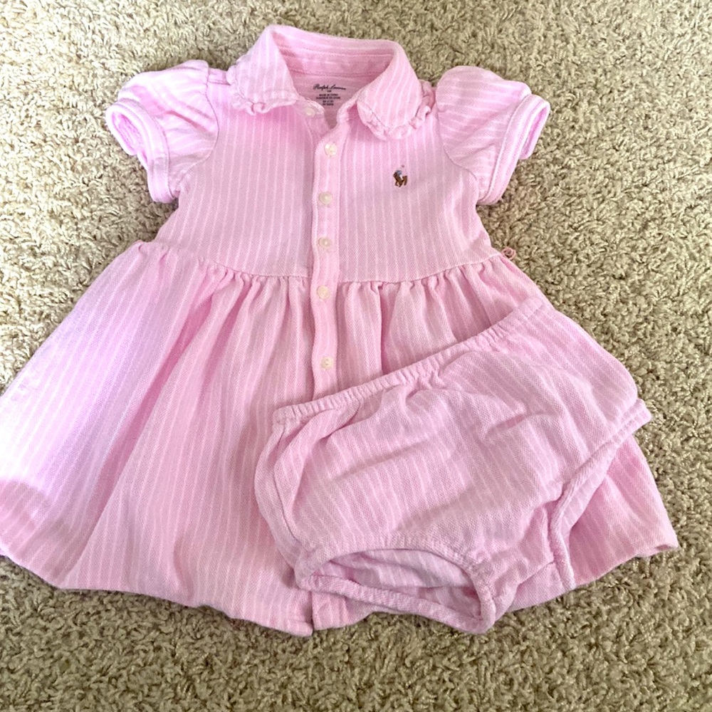 Pink and White stripe dress